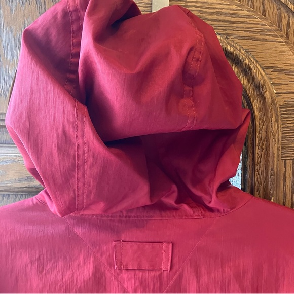Vintage Gap Red & Blue Hooded Pullover Power Shirt Rain Jacket size Medium Y2K - Picture 7 of 7